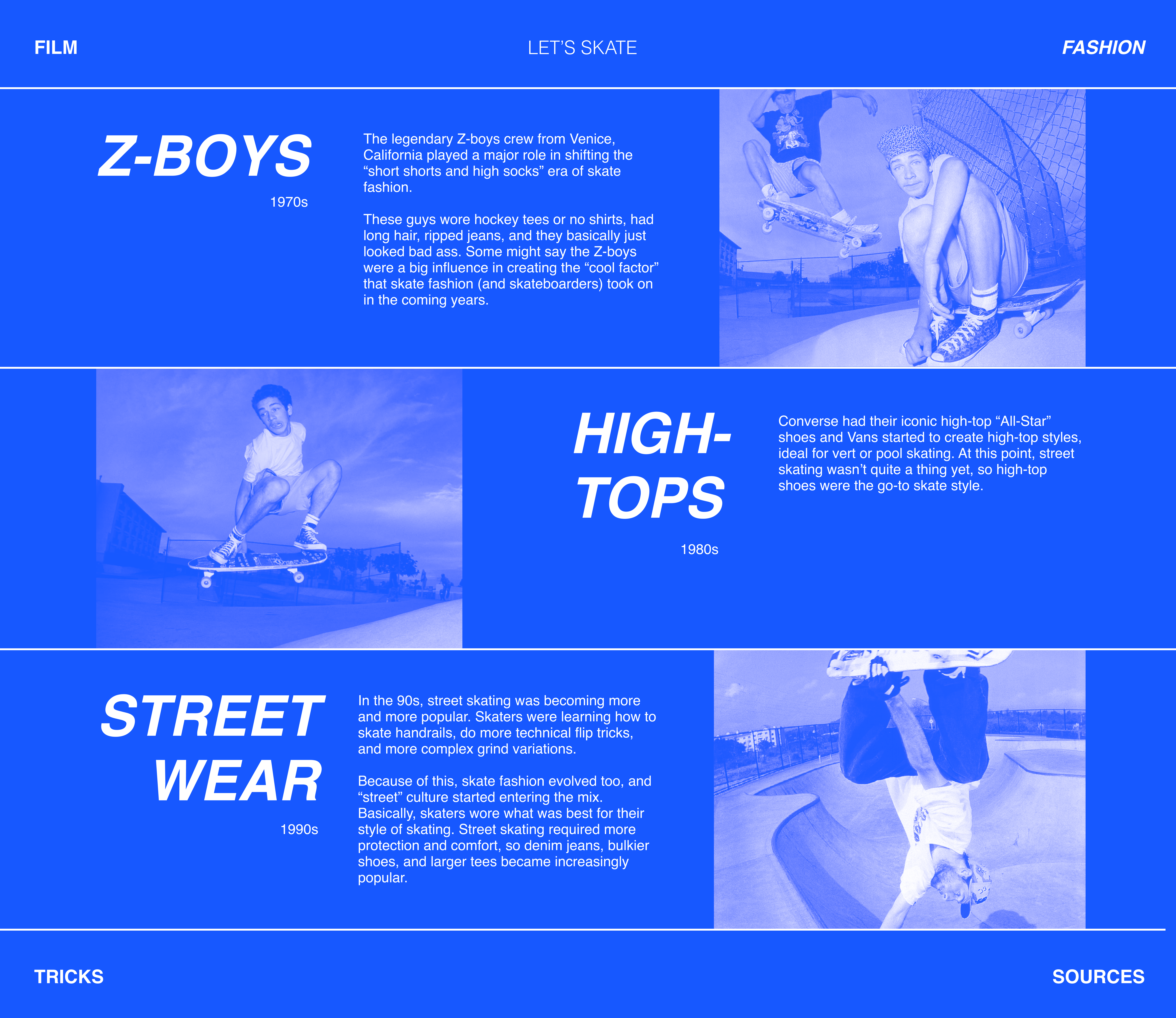 mock up of the fashion page