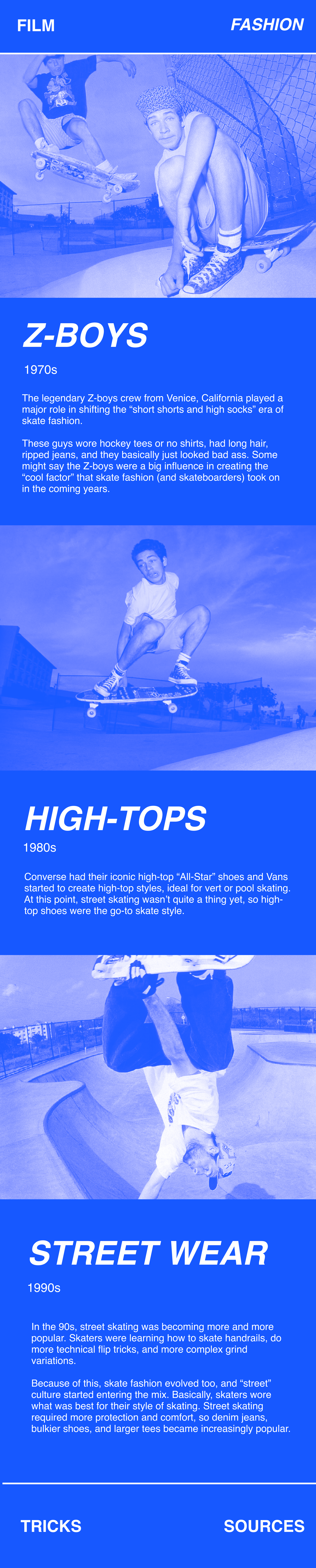 mock up of the fashion page