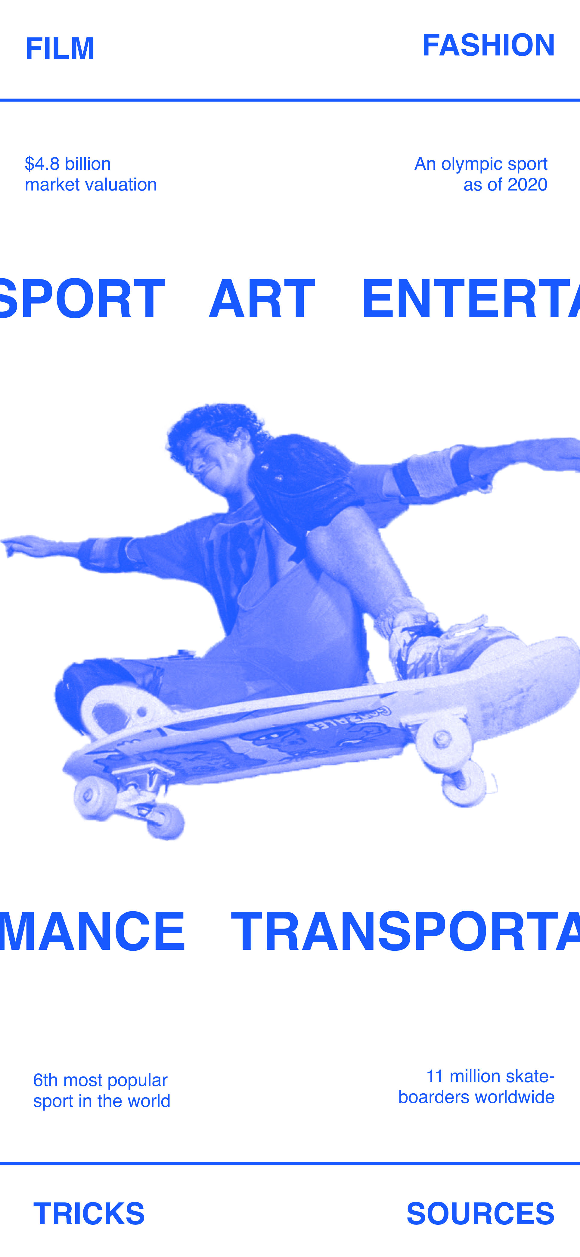 mock up of the home page (mobile size)