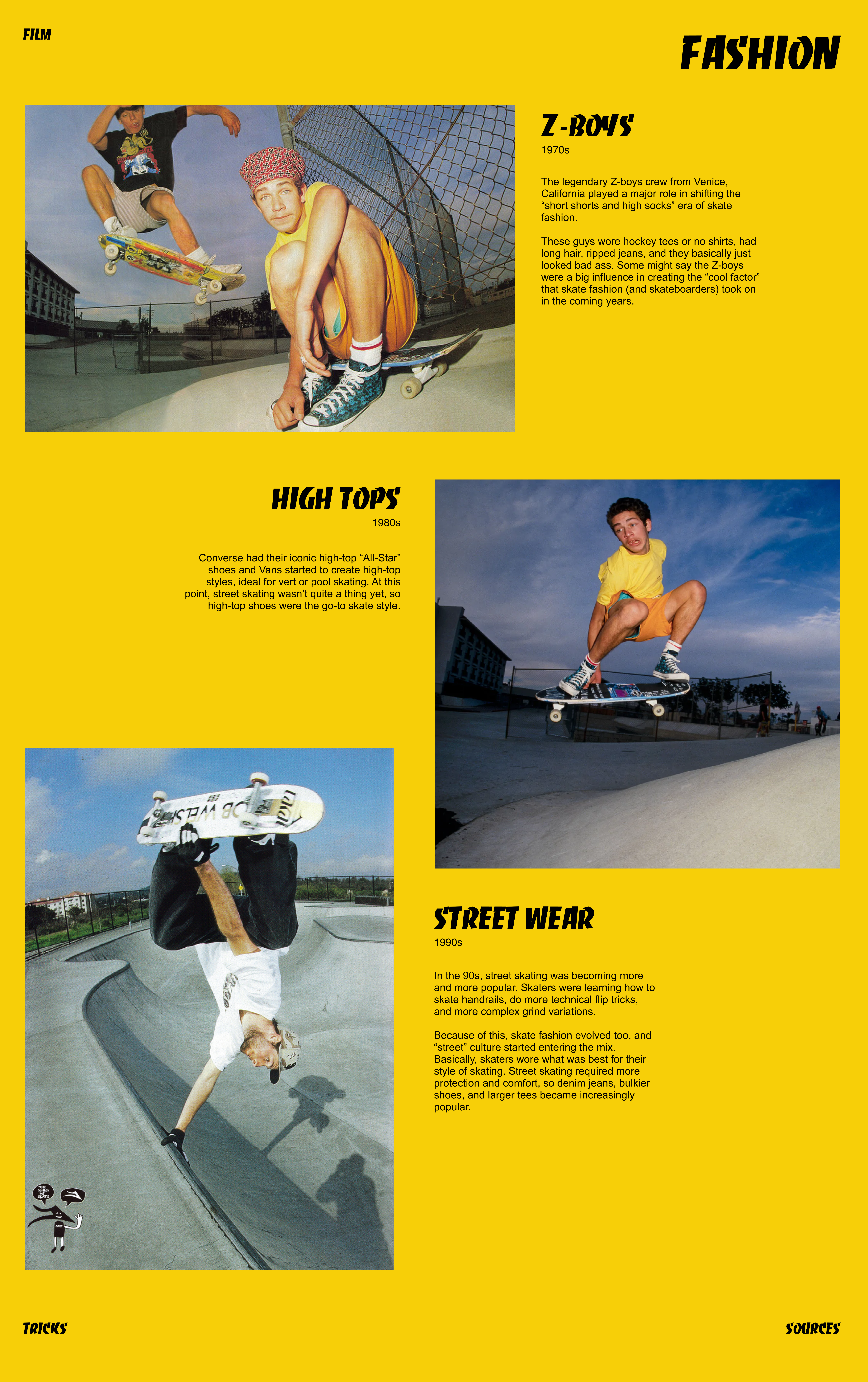 mock up of the fashion page