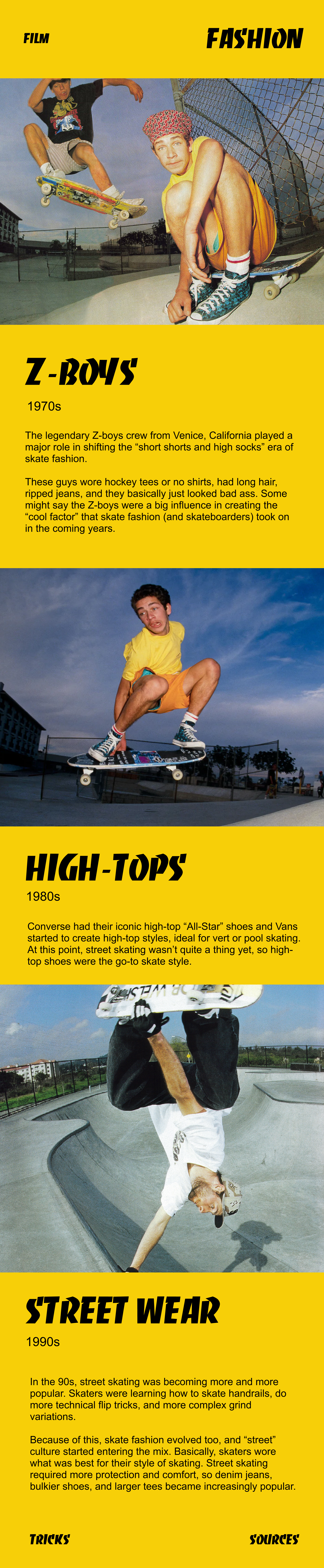 mock up of the fashion page