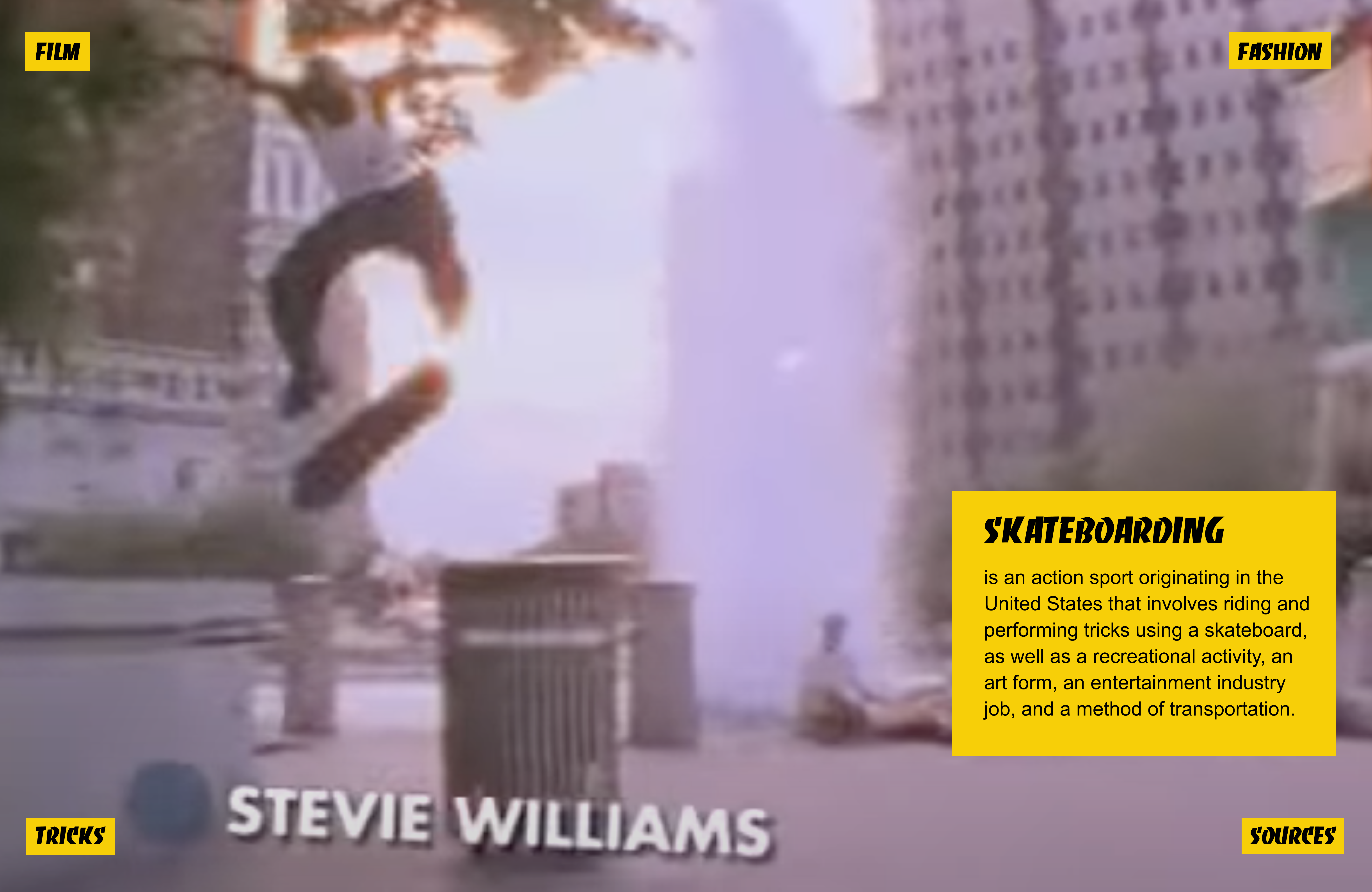 mock up of the home page (desktop size)