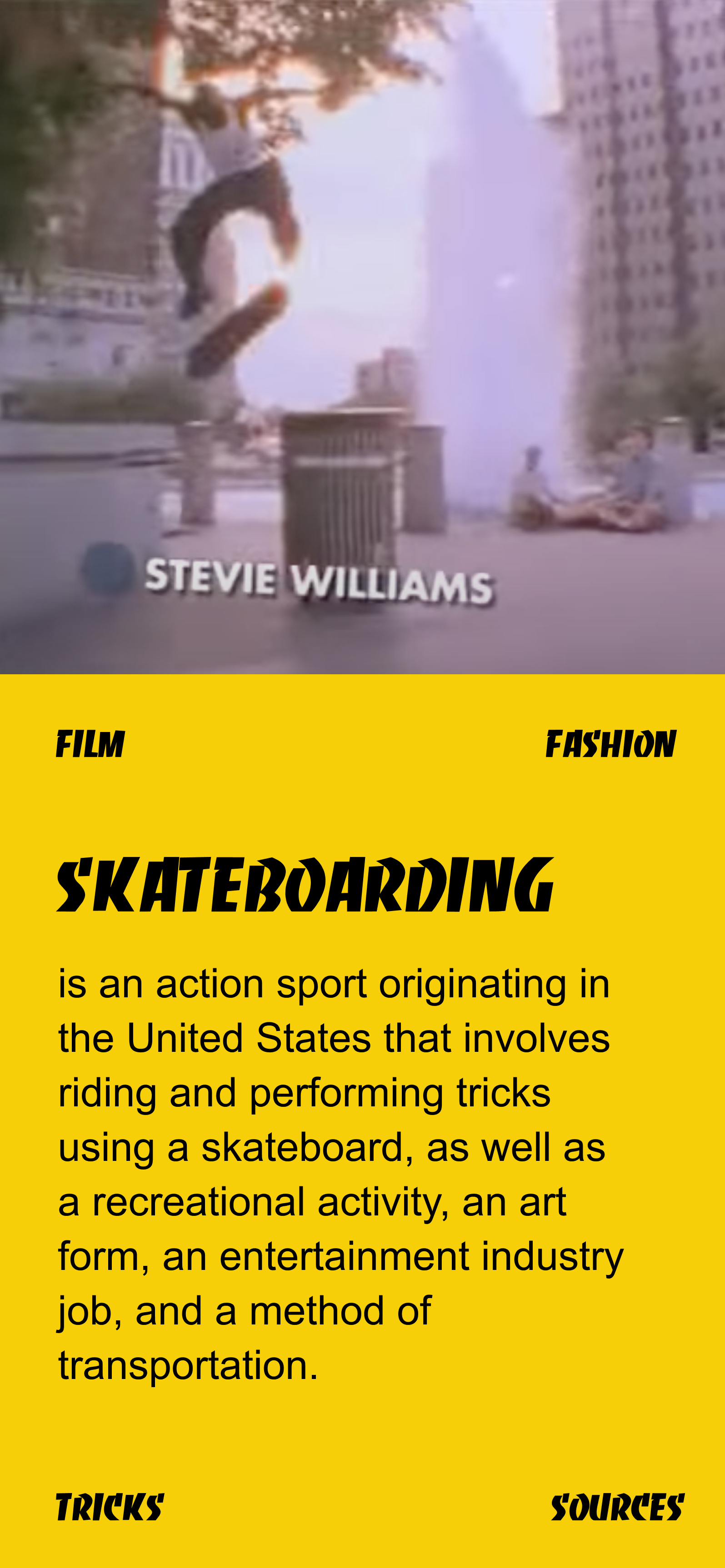 mock up of the home page (mobile size)