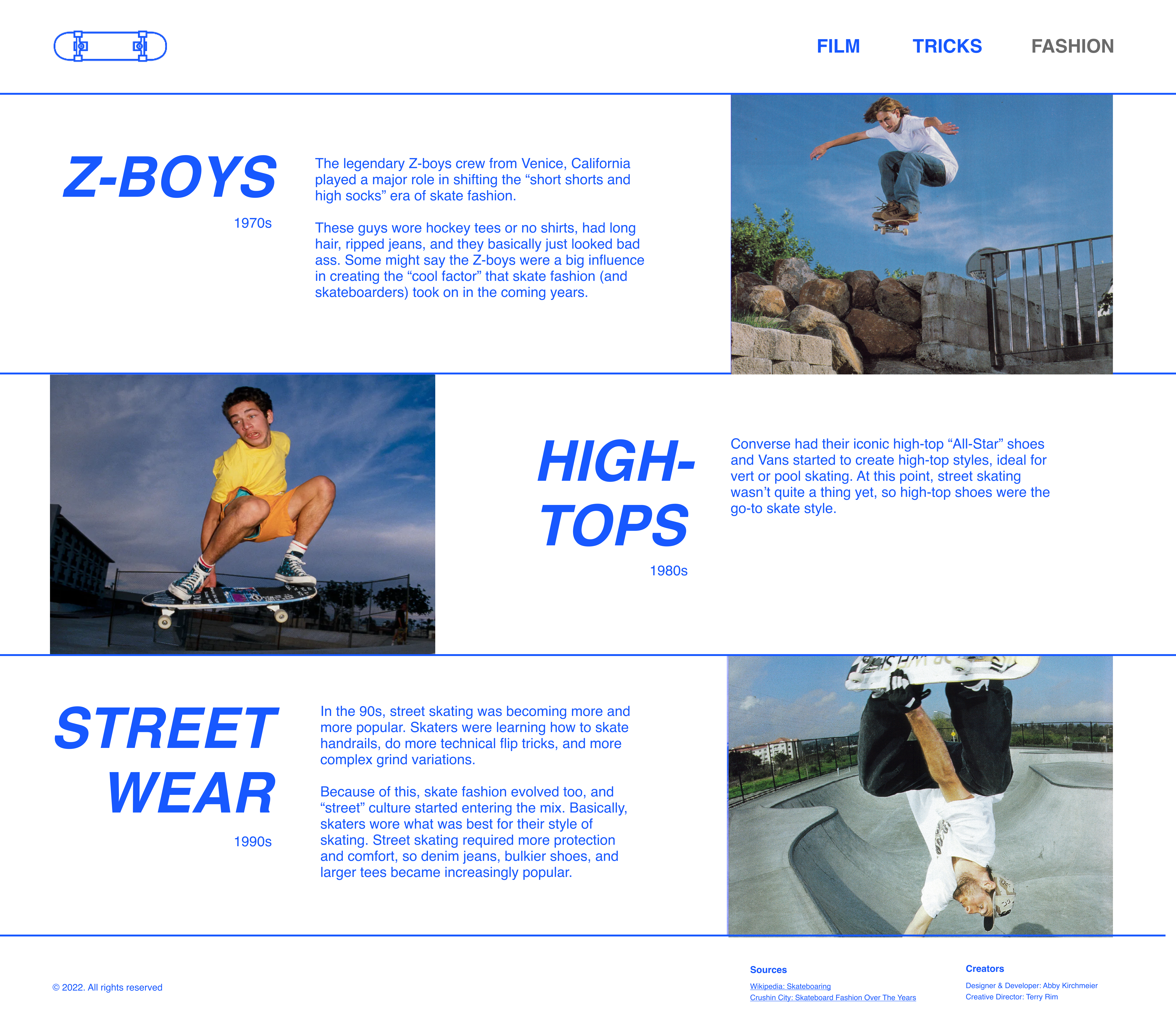 mock up of the fashion page (desktop size)